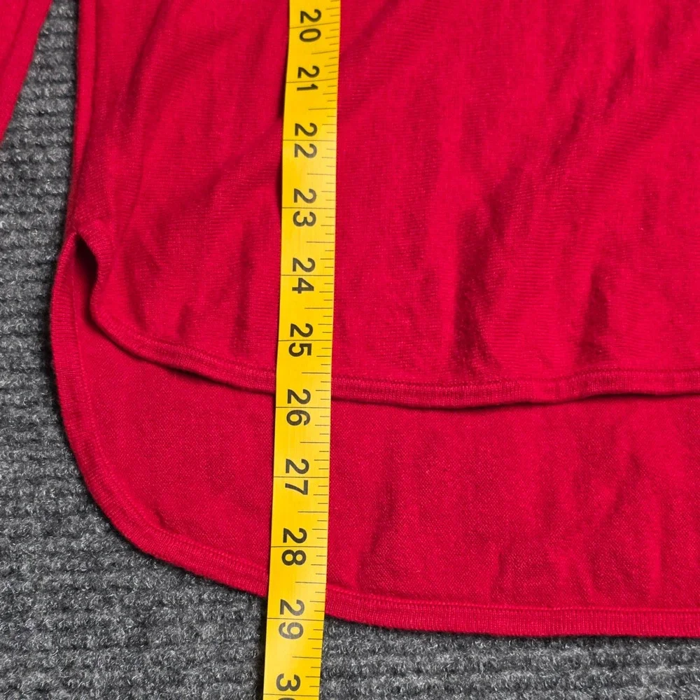 Michael Kors Crew Neck Sweater‎ Top Women Size Medium Red Long Sleeve